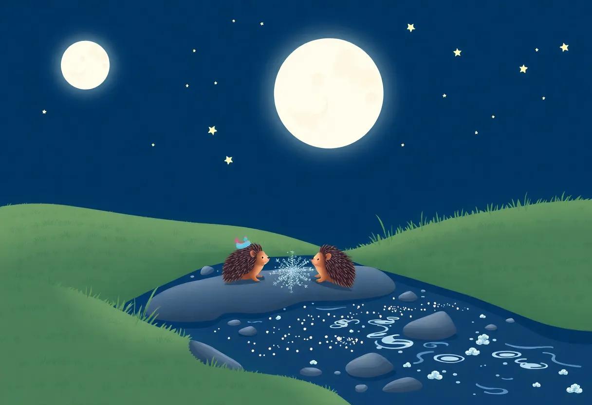 Crossing the sparkling⁢ Stream Beneath the Moonlight