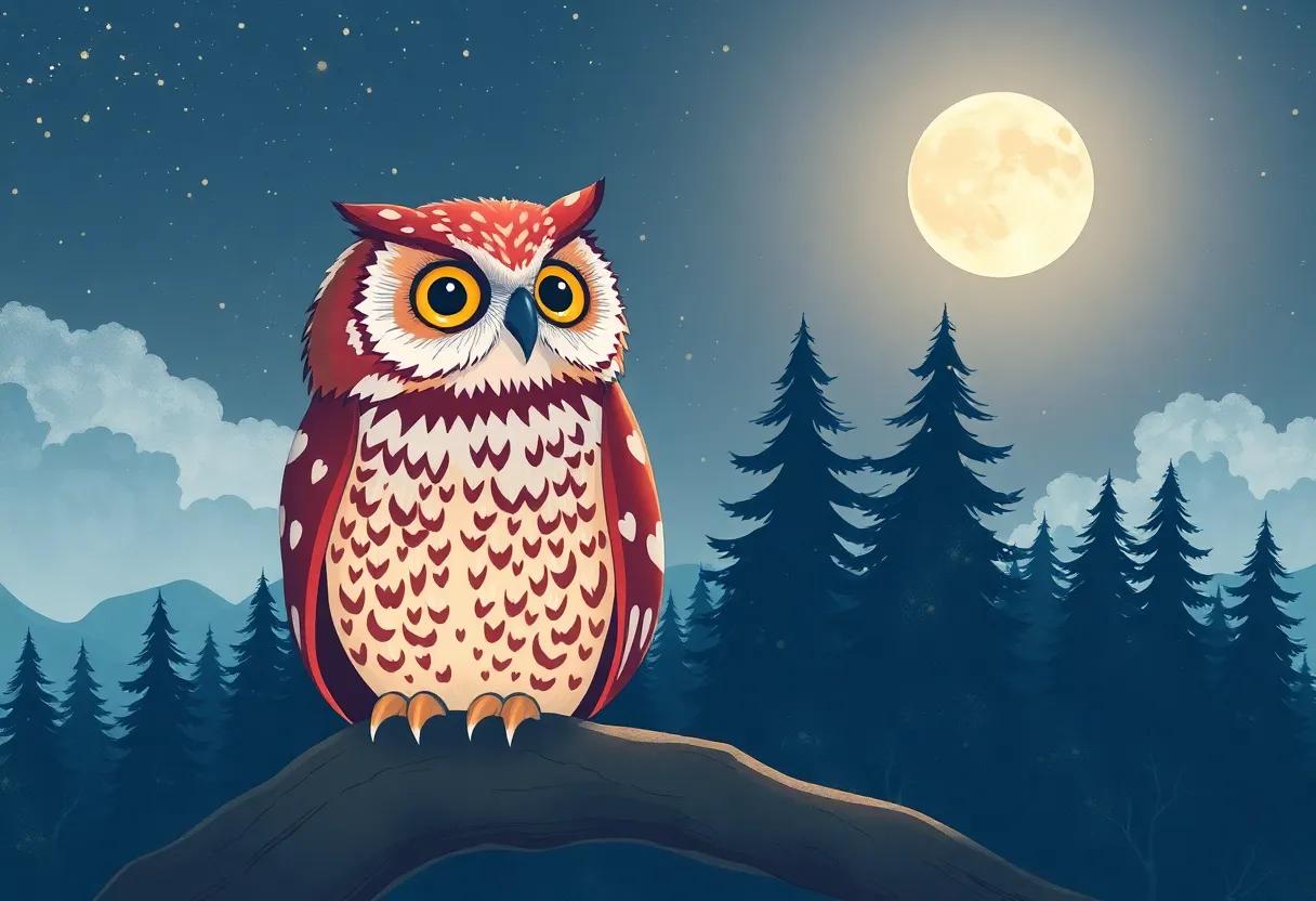 The Little Owl Awakens ⁤Under the Moonlit Sky