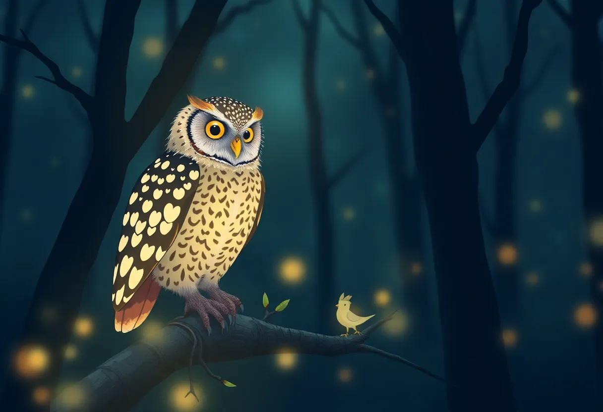 The ‍Magic of the Owl's Illuminated Feathers