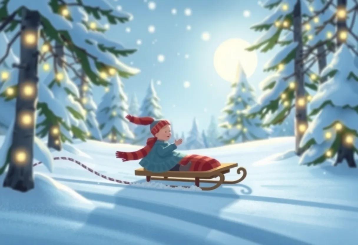 The ⁤Sled's ‍Race Through Twinkling Winter​ Trees