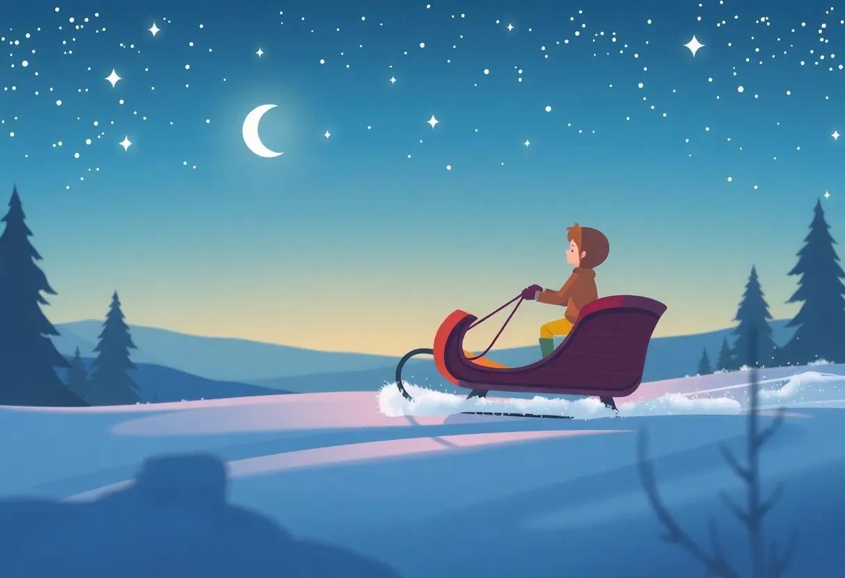 Whispering ‌Winds Guide the Sled's‌ Journey
