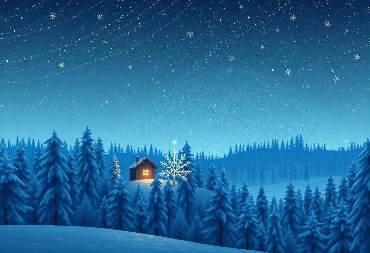 The Star's Sparkling ⁢Journey Across Snowy Forests