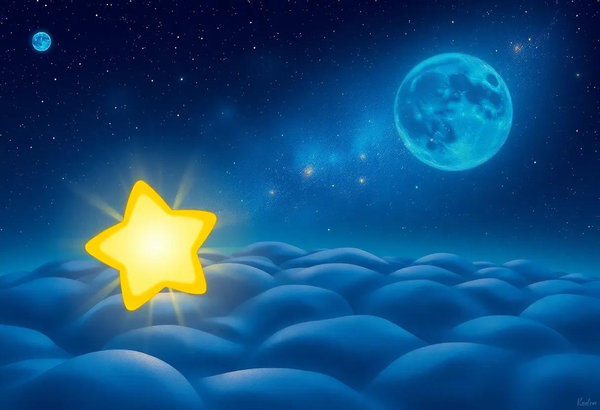 The Lonely Star Shining Alone in the Vast Night Sky