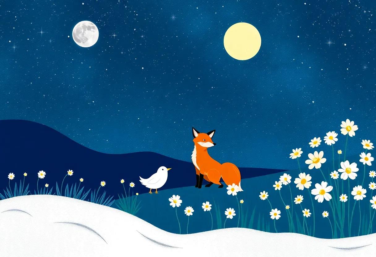 The Hidden Meadow of Twinkling Night Flowers