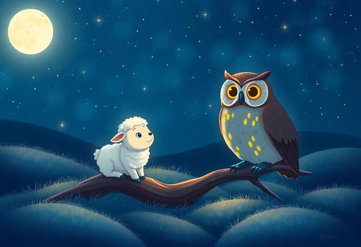 Meeting the Wise Owl with Sparkling Eyes