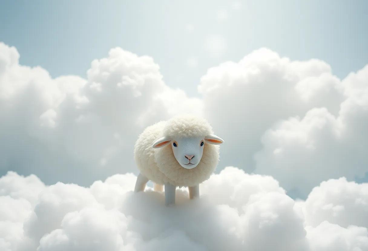 Dreamy Clouds‌ Carrying Wishes Back to the⁤ Lamb