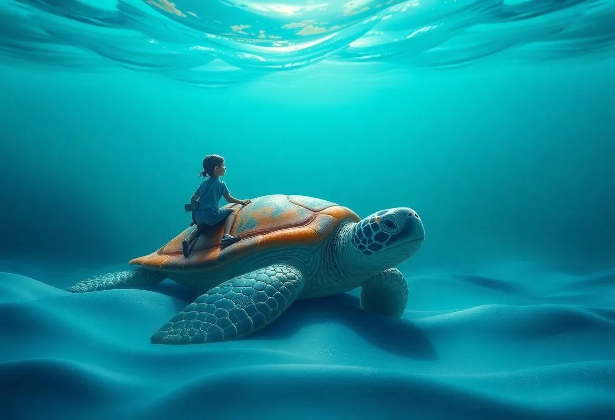 Meeting the wise Old Turtle with Stories of the Sea