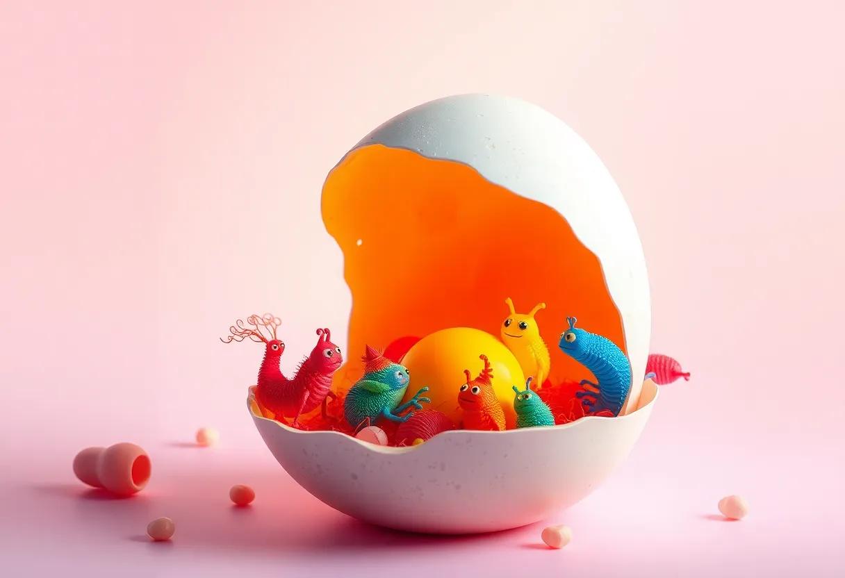 The Bright and Colorful creatures Emerging from the Shell