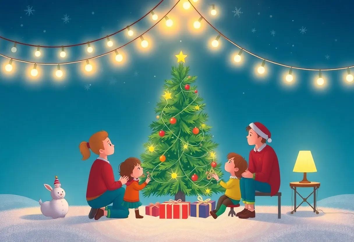 Families Sharing Joy Beneath ‍Twinkling Lights