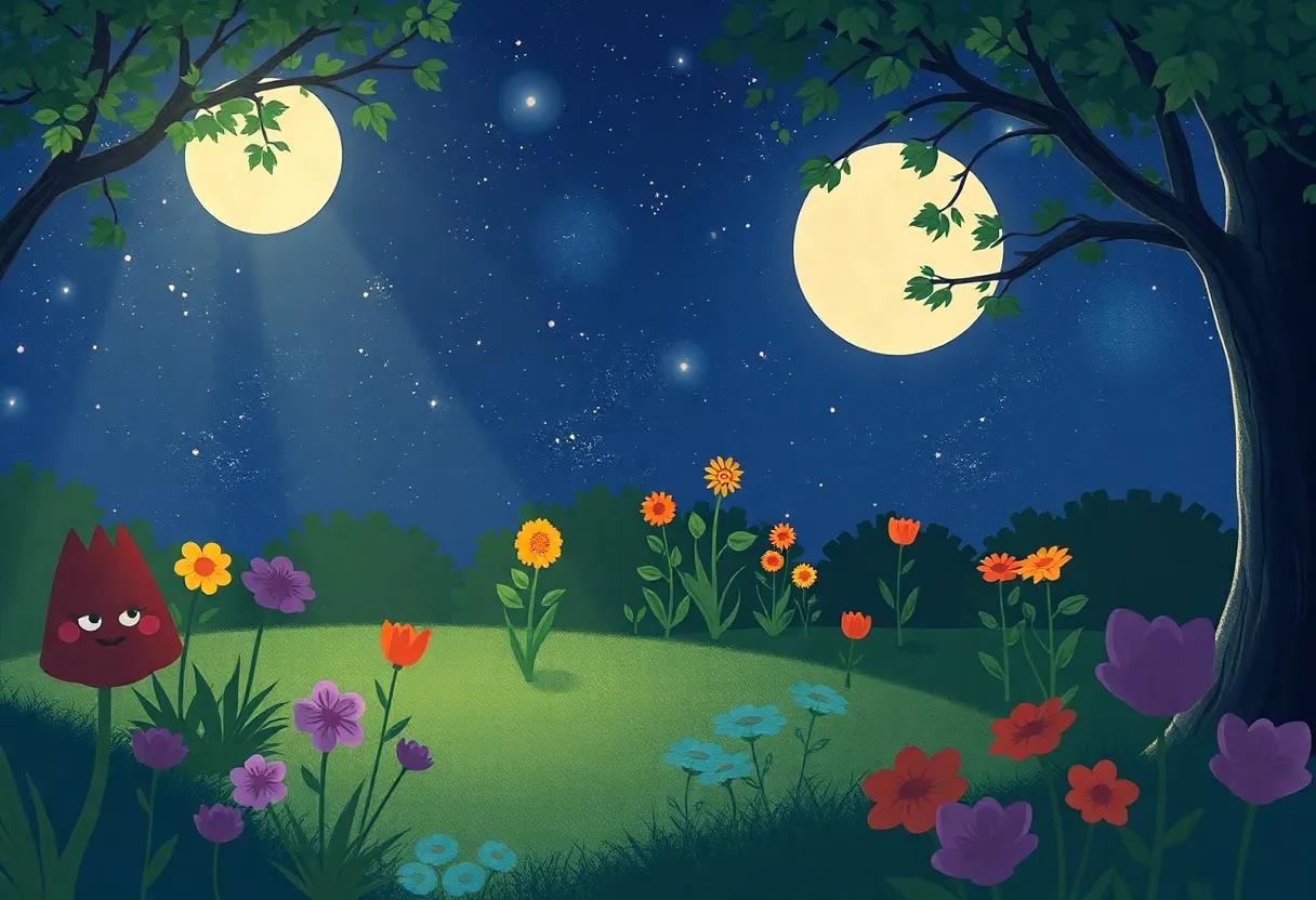 the Quiet Garden Before the Nightfall