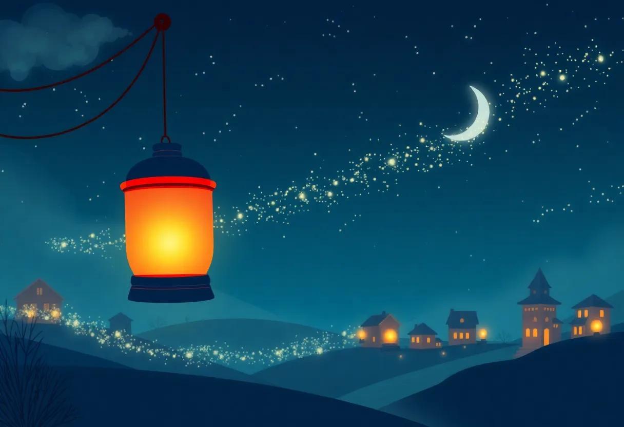 The Lantern ‍Lighting Up the Night with Sparkling ‌Trails