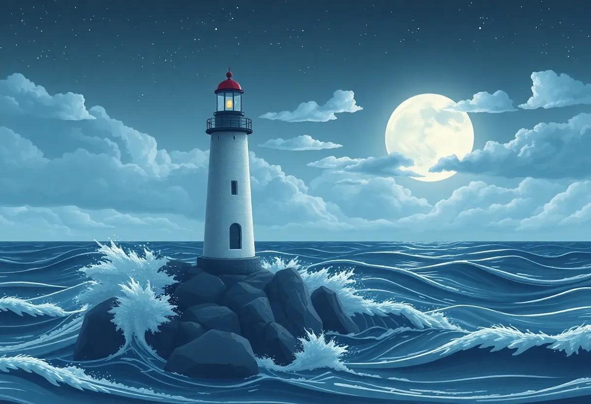 Waves Whispering secrets to the Lonely Keeper