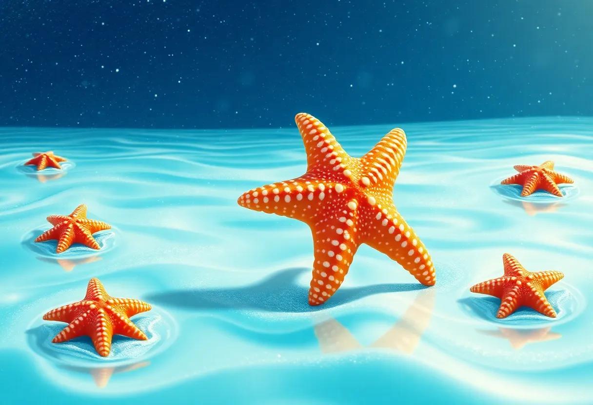 The Starfish's Leap ⁤of‍ Courage Over the Shimmering⁣ Waters