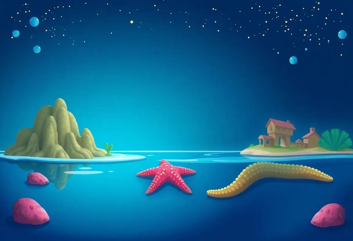 The Magical ‍Starfish and the Ancient Island Guardians