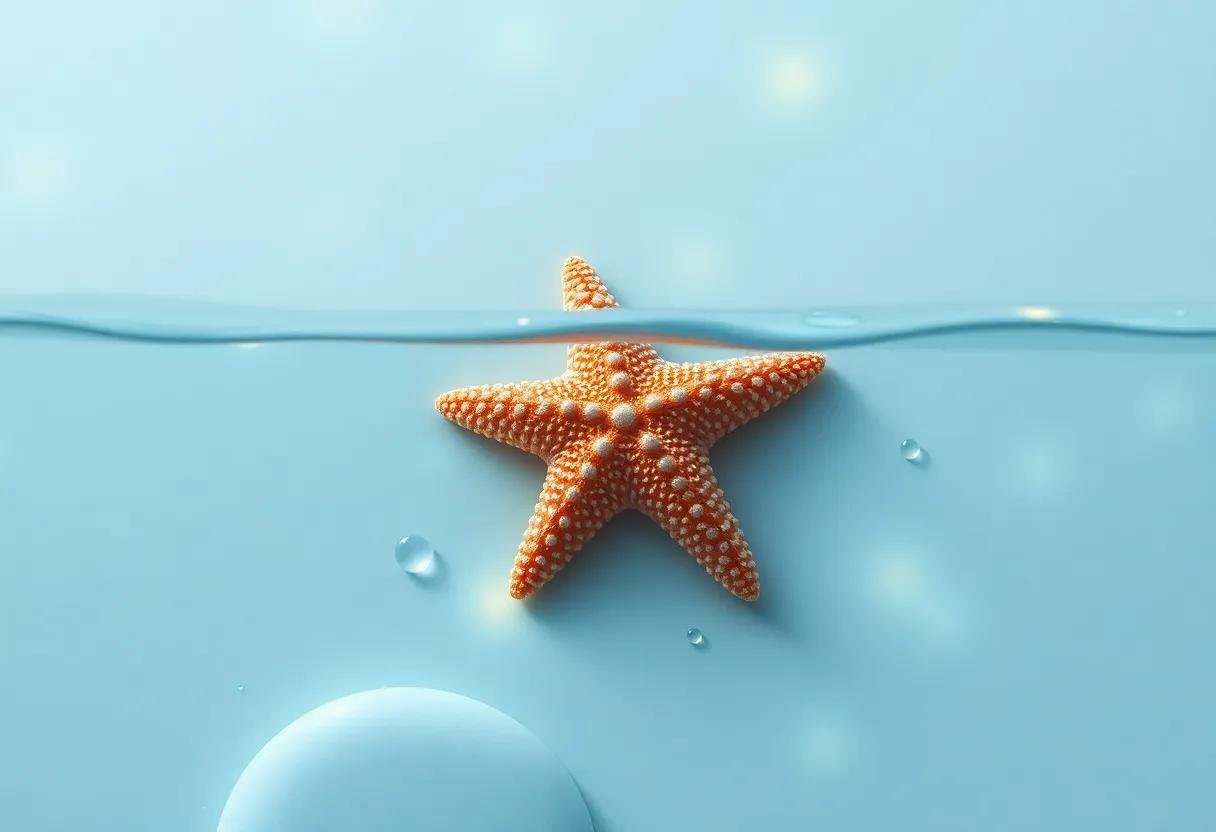 The Glowing Starfish‌ with Sparkling Secrets