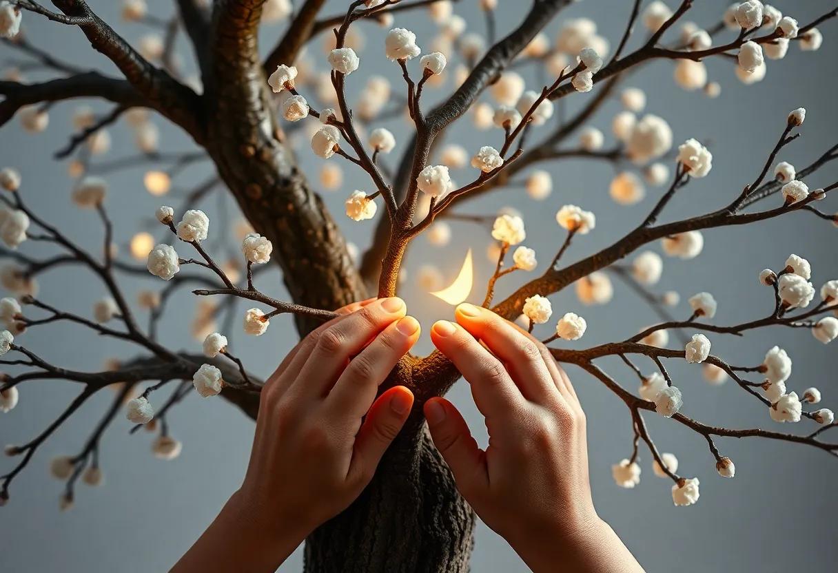 Tiny Hands Crafting ⁢Hopes on Delicate Branches