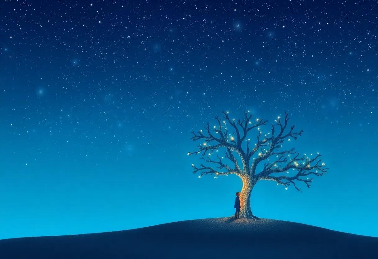 A‍ Moment of Wonder Under⁤ the ​Silvery Sky