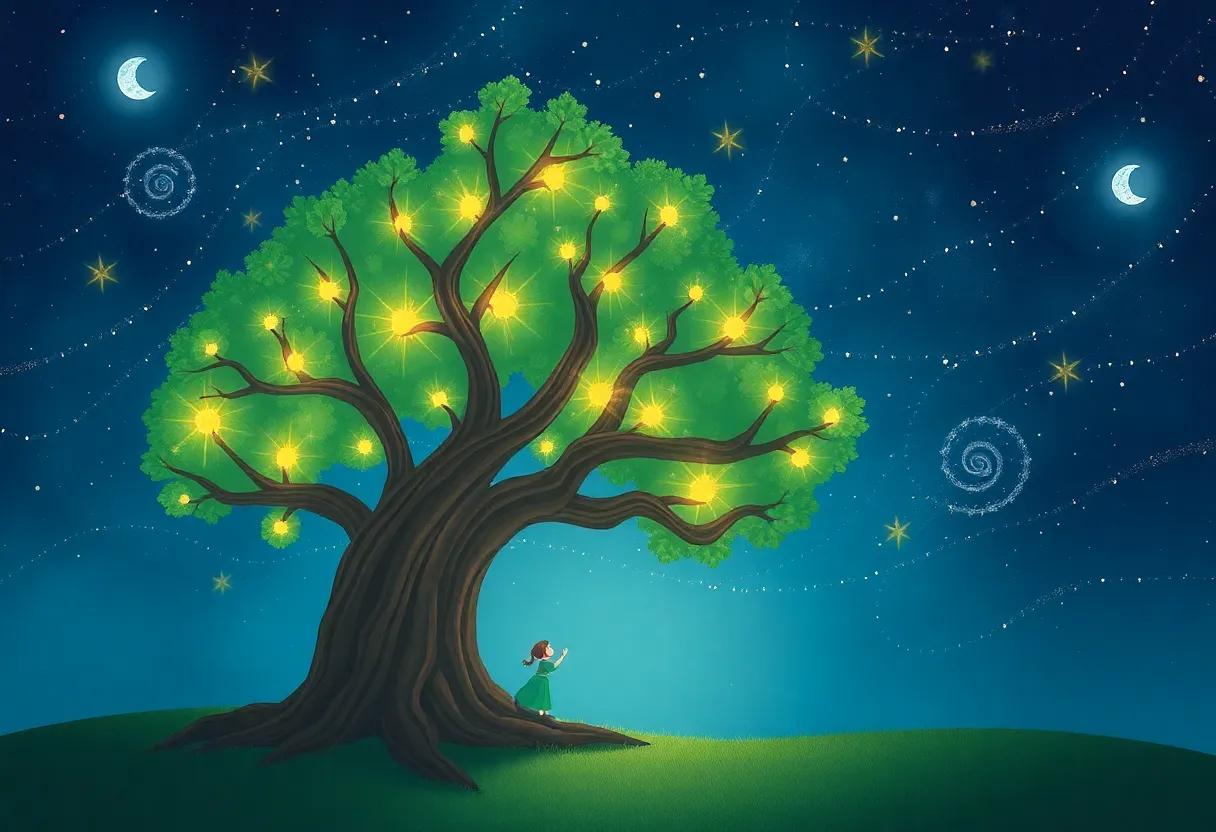 The Soft Murmurs of Night Creatures Guarding the Tree