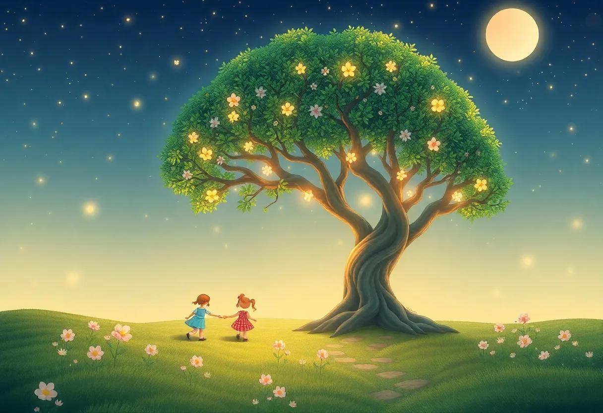Glowing blossoms That​ Shine with Childlike Wonder