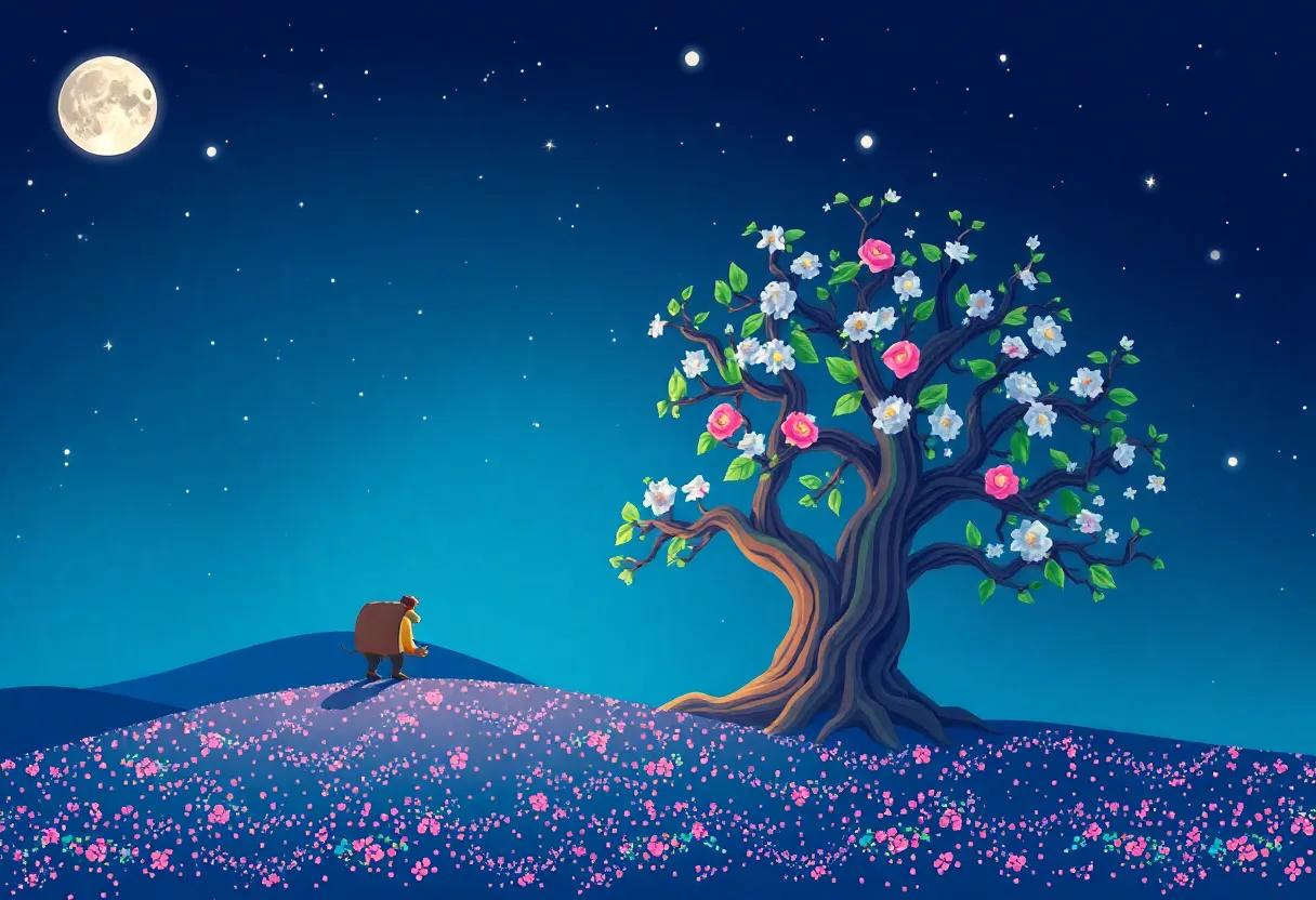 Dreams Blossoming Like Flowers in the Moonlight