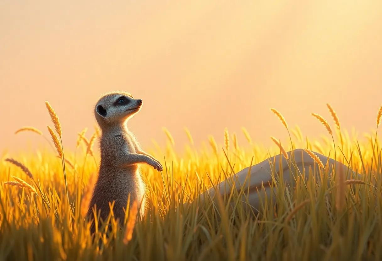 Chasing Sunbeams Through the Golden Grass