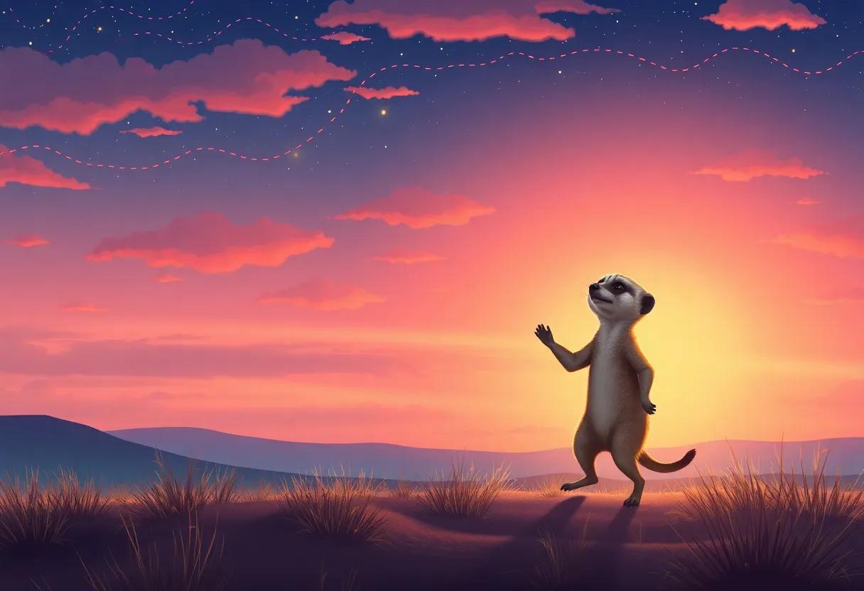 A Magical Sunset Dance Under the Pink Sky