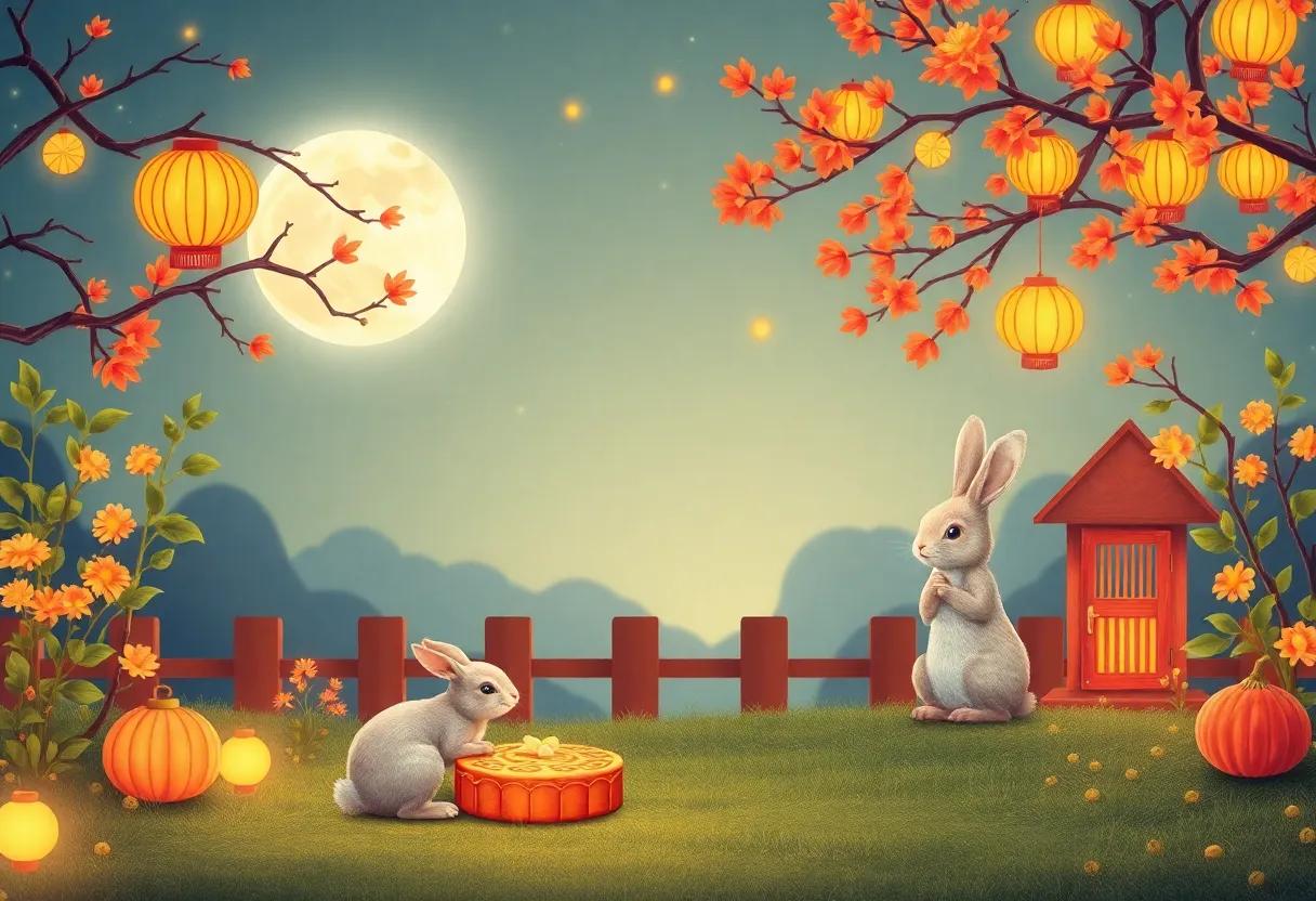 The Enchanted Moonlit Garden Where the Rabbit Lives