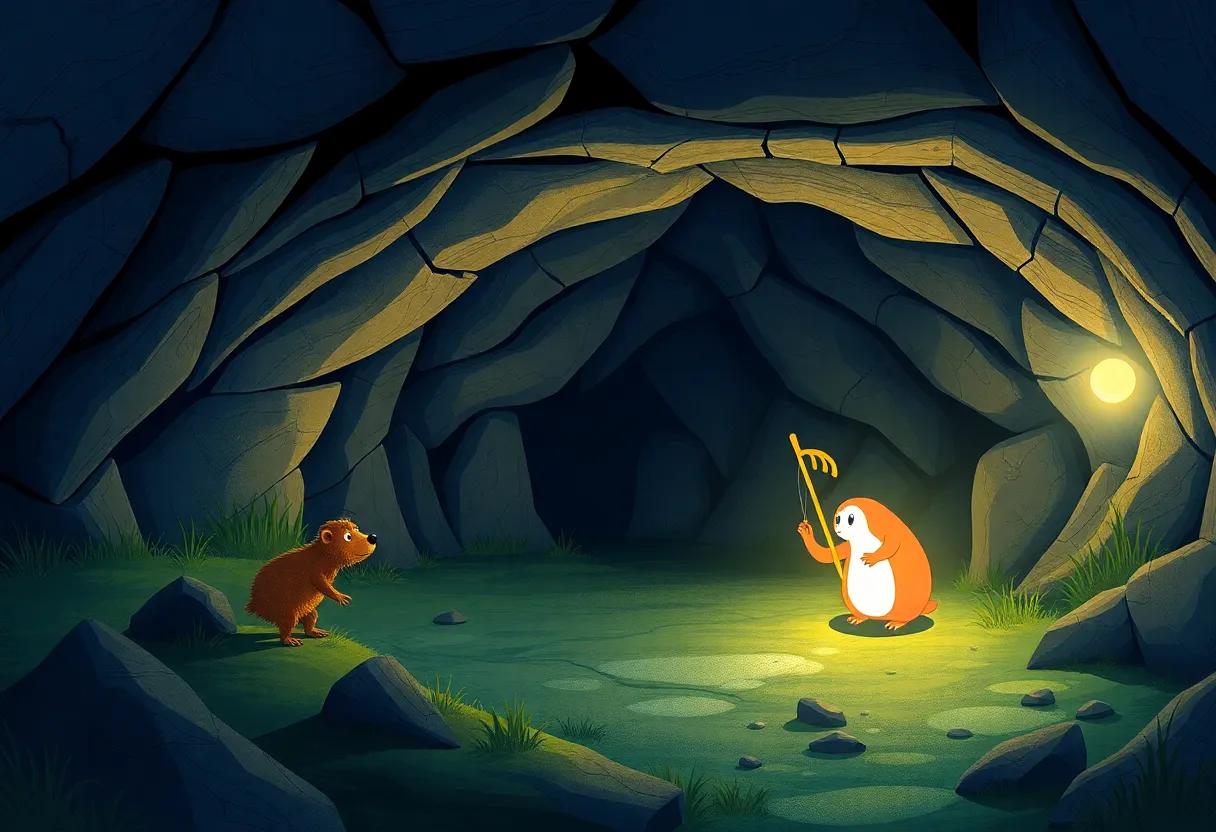 Meeting Lumina, the Wise Glowworm Guide