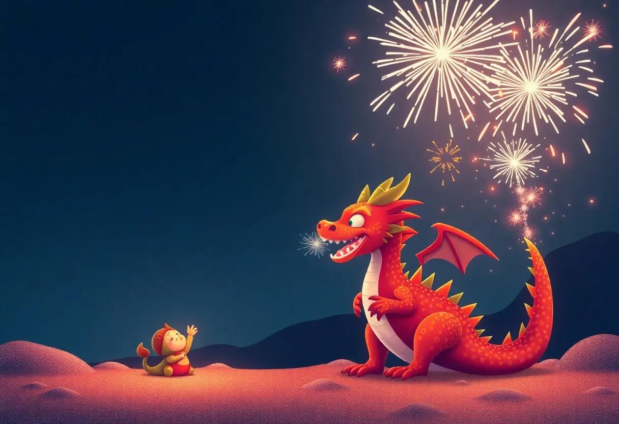 Preparing the Dragon for the Sparkler Show