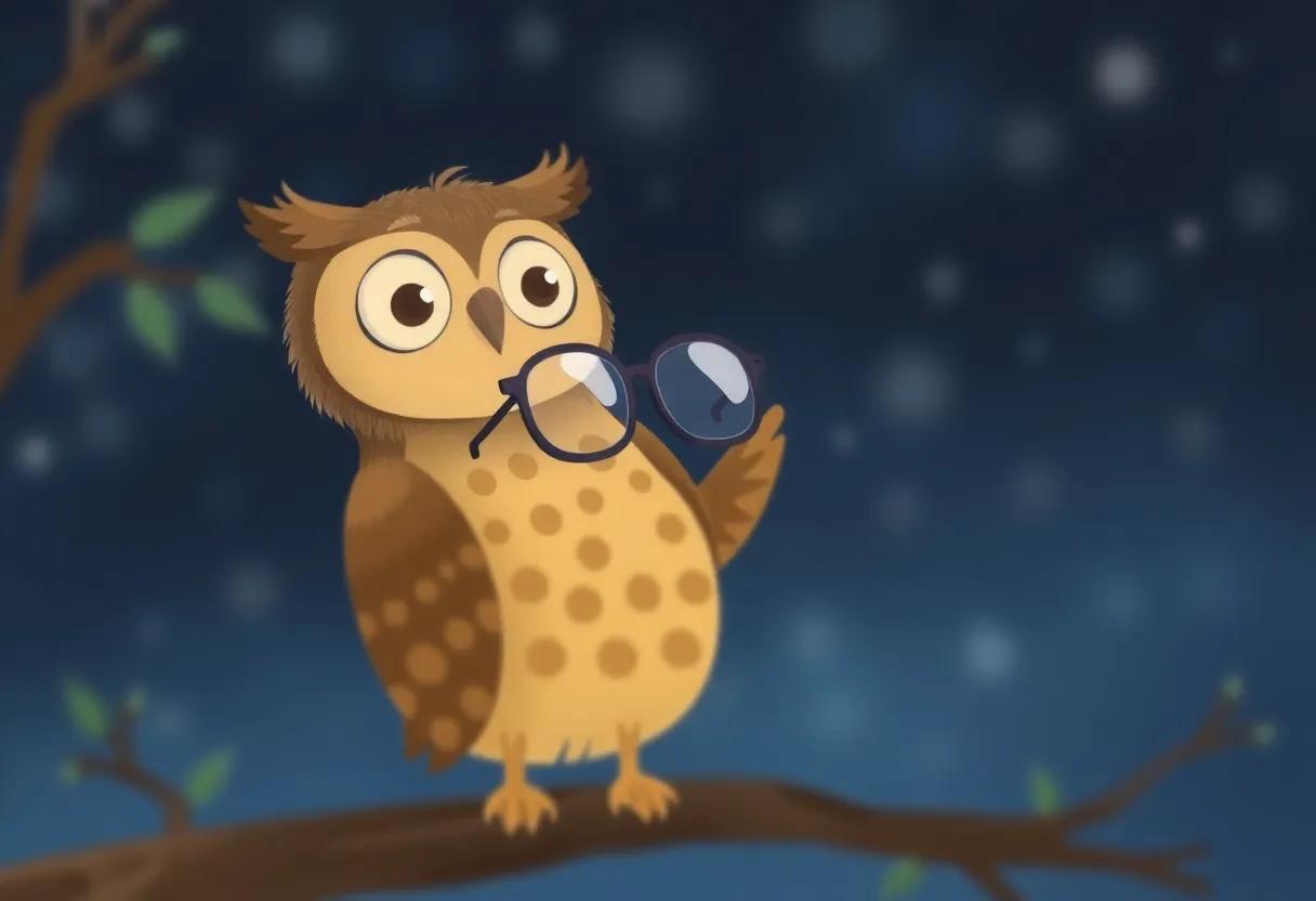 The Owl's Blurry Nighttime world