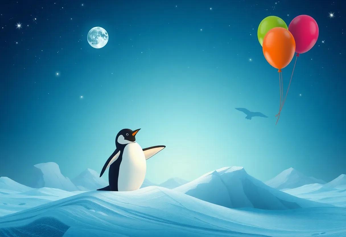 A Brave Flight Above⁣ the Frozen Ocean
