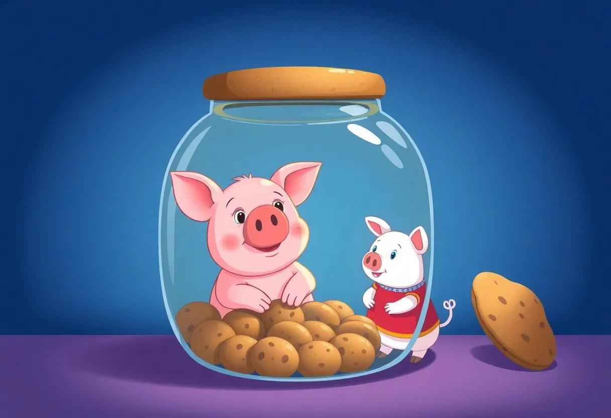 The Curious Pig with a Paintbrush