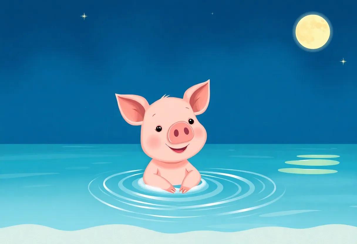 The Piglet's First Moonlight Swim Celebration