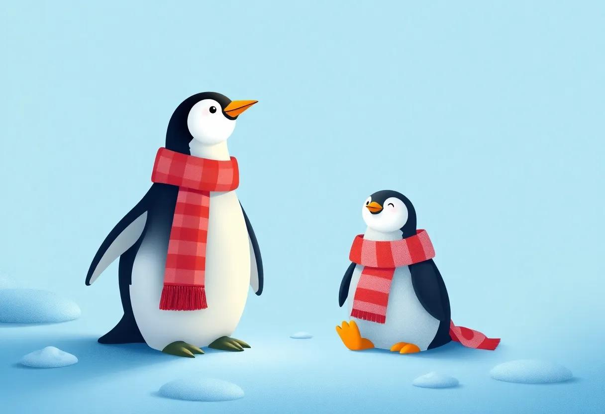 Pippa Penguin Preparing for a Frosty Journey