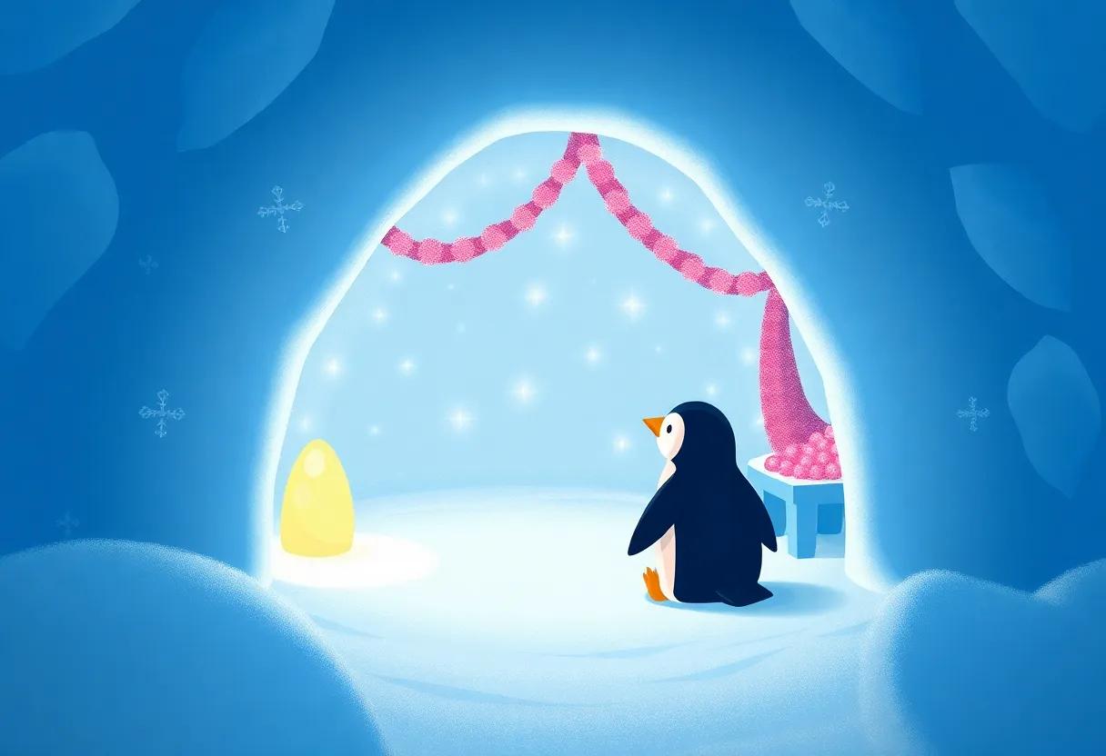 Pippa ⁣Penguin Prepares Her Sparkling ​Igloo for ‍Guests