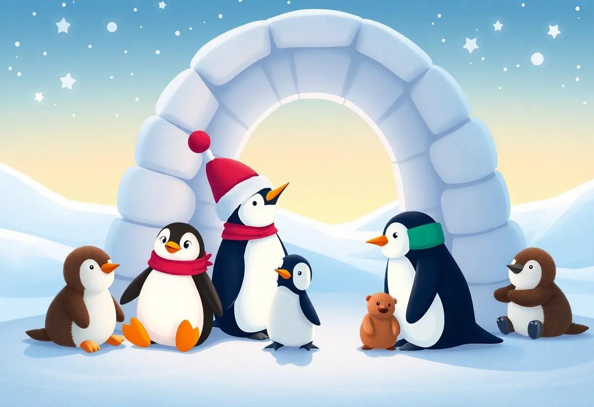 Friendly Arctic ⁣animals Join the‌ Icy ⁤Celebration
