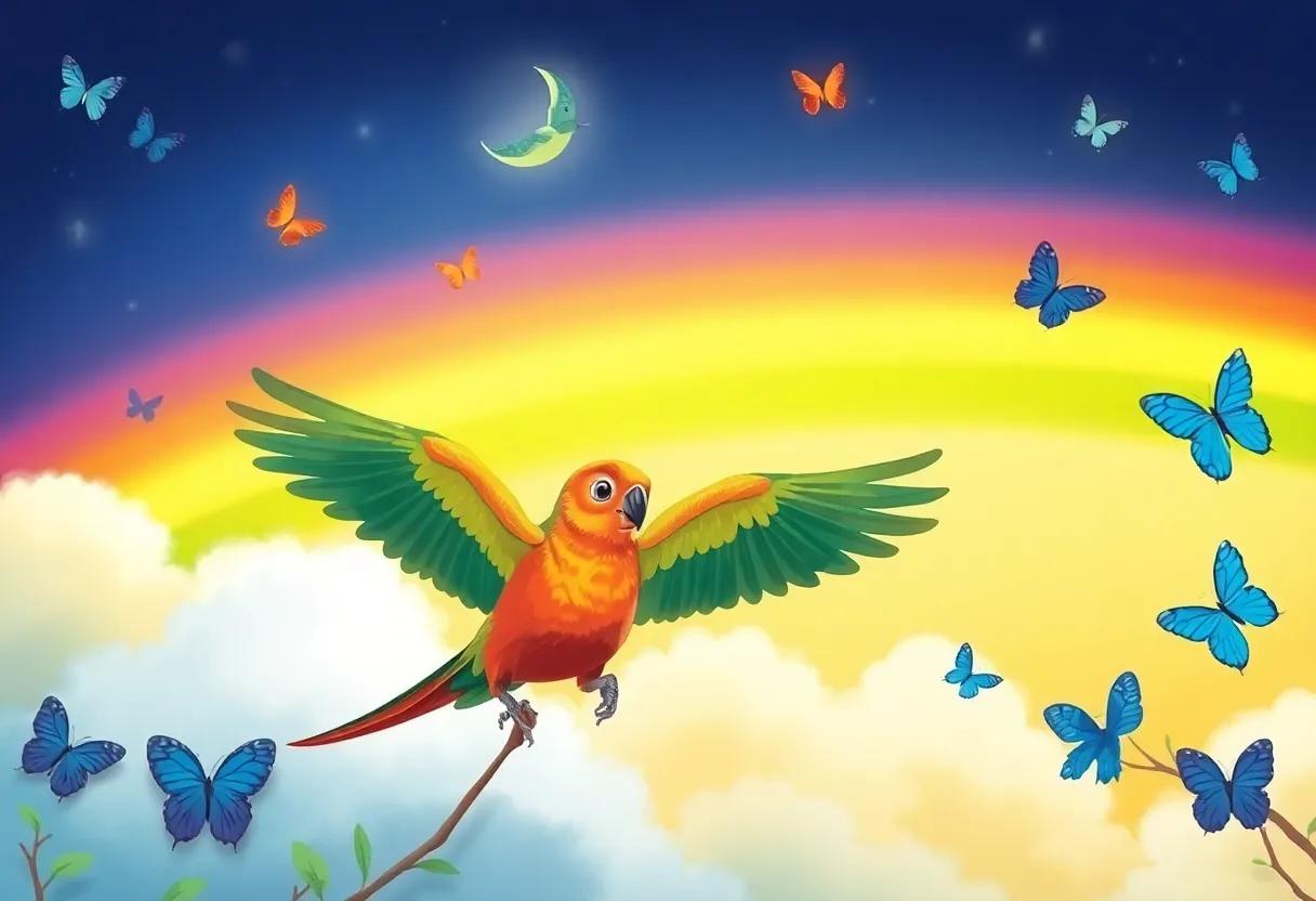 Dancing with Blue Butterflies Under a‍ Cobalt sky