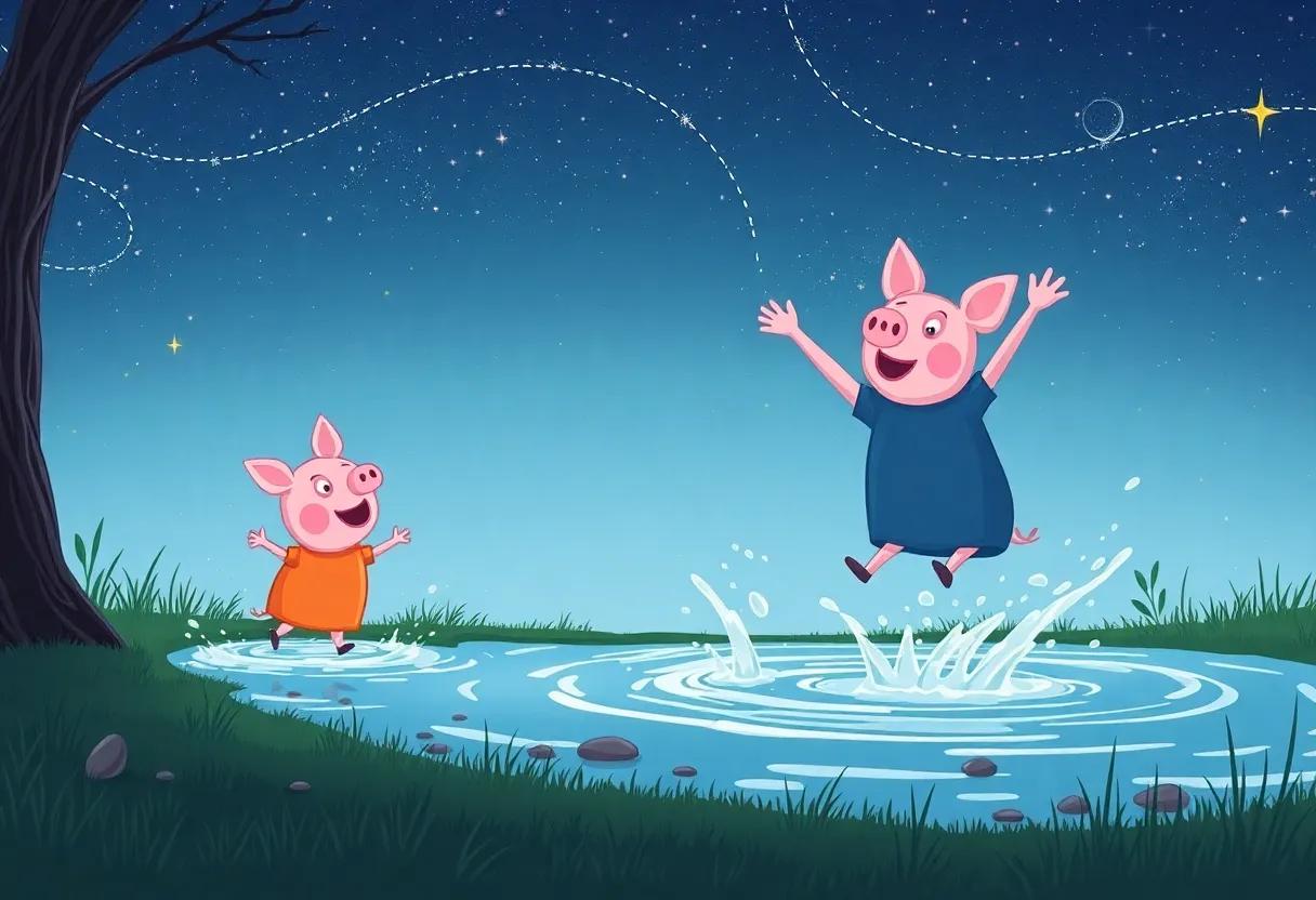 The Joy of Jumping High and Splashing⁤ Wide under the Starry Sky