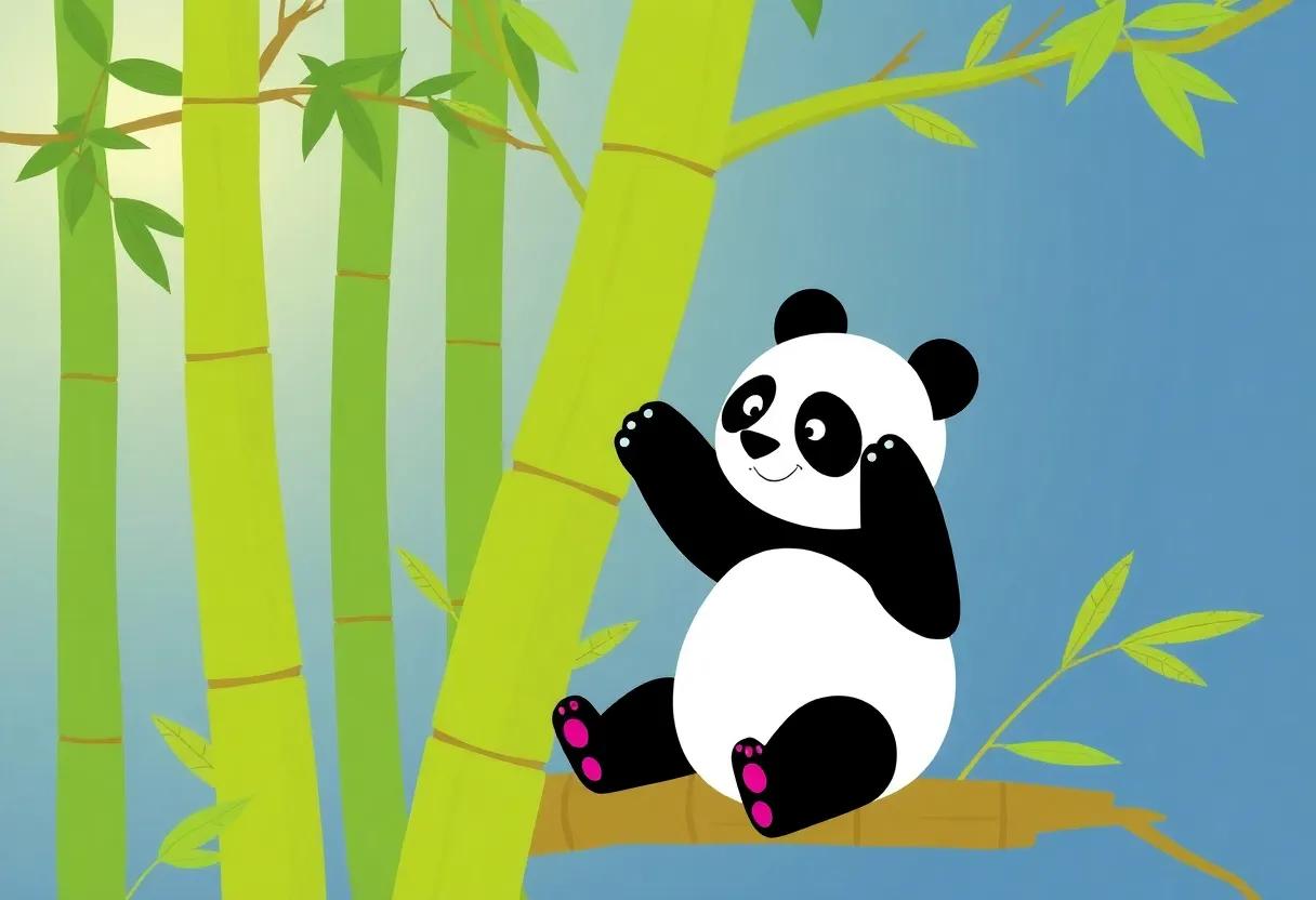 The Playful Panda's Invitation to a Magical Bamboo Bash