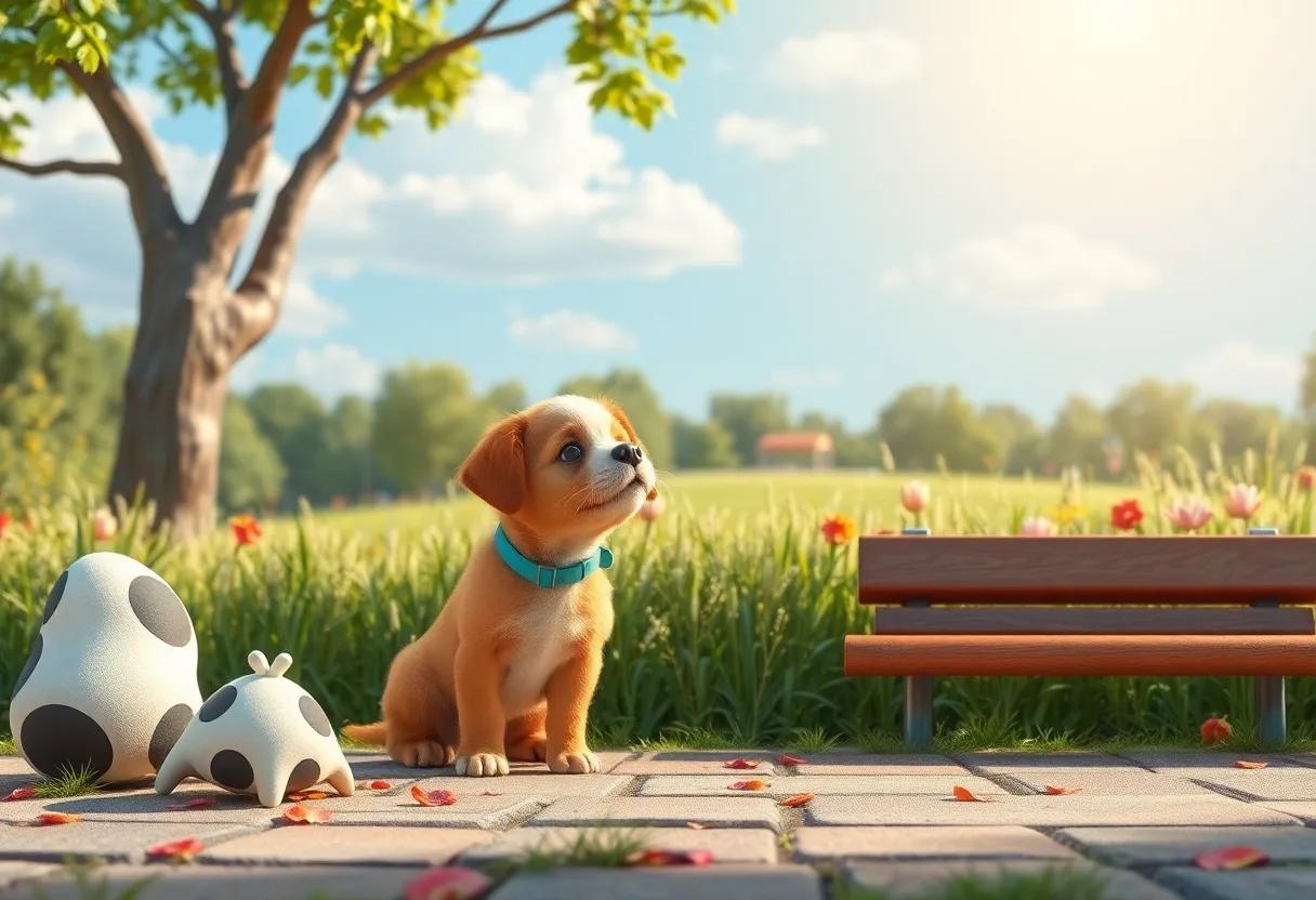 The Playful puppy's First Steps into the Enchanted Forest