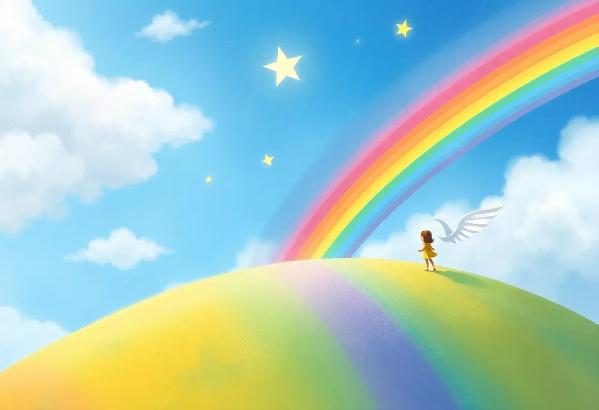 Meeting the Friendly Cloud Creatures of the Rainbow Realm
