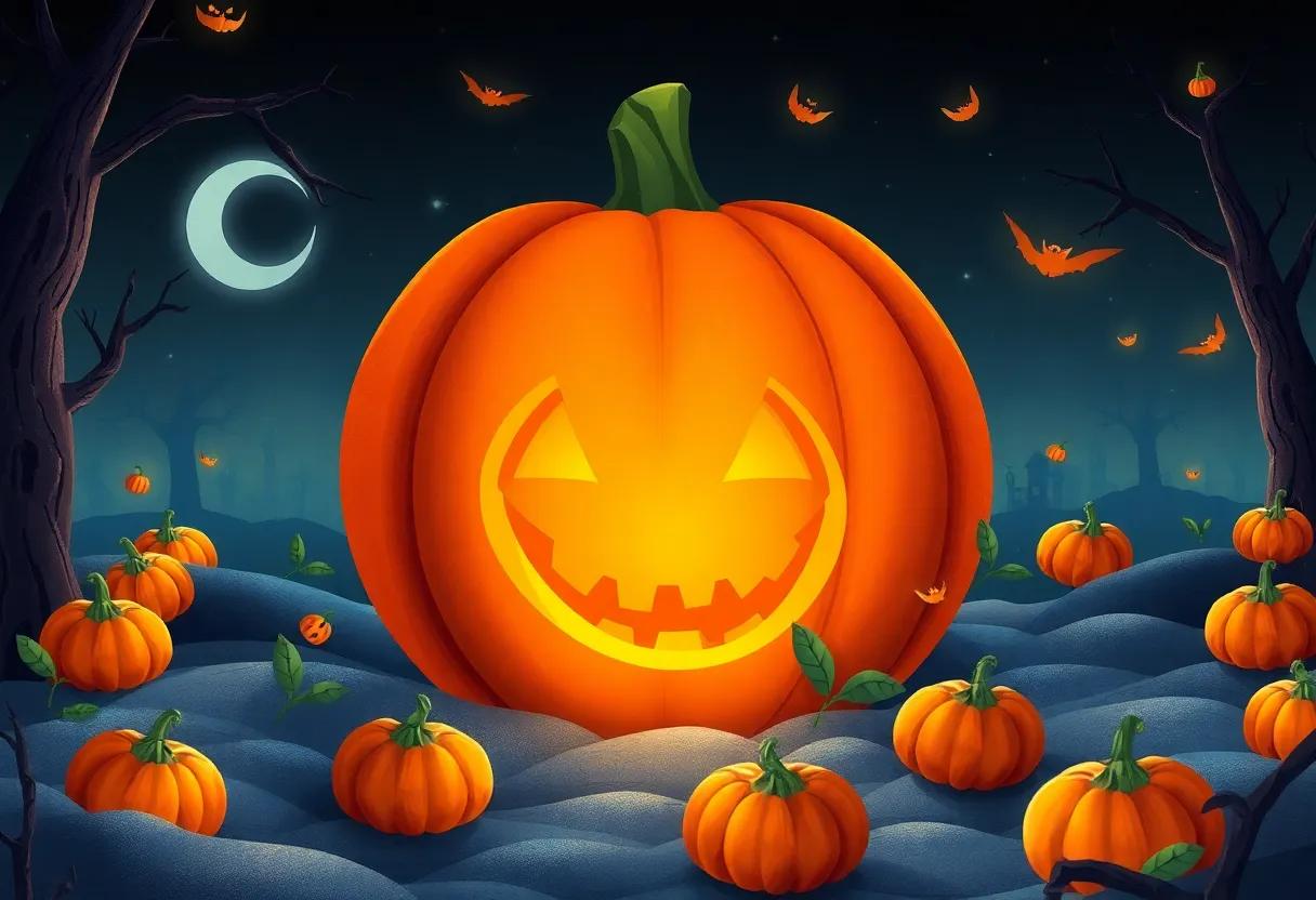 The ‌Whispering Pumpkin Patch at Twilight