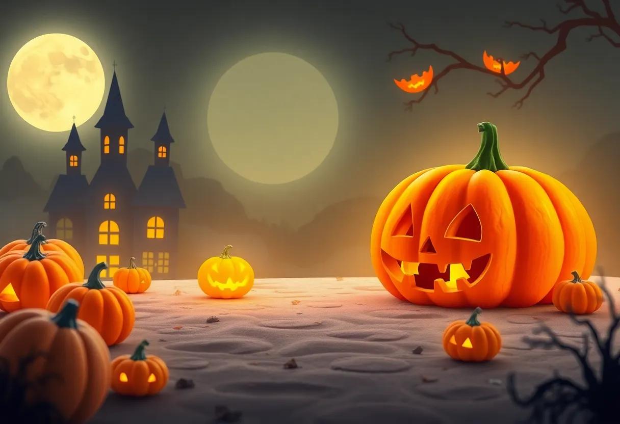 the Pumpkin's Glow Illuminates Halloween Town