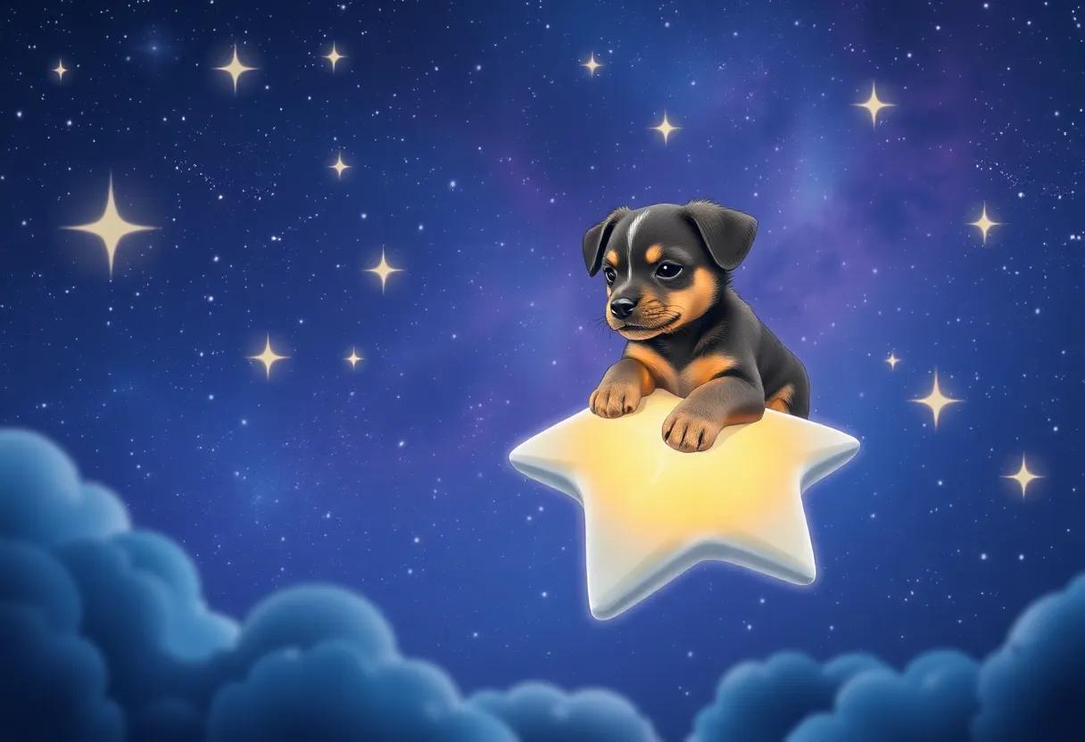 Tiny Paws Take Flight Toward the Glittering Galaxy