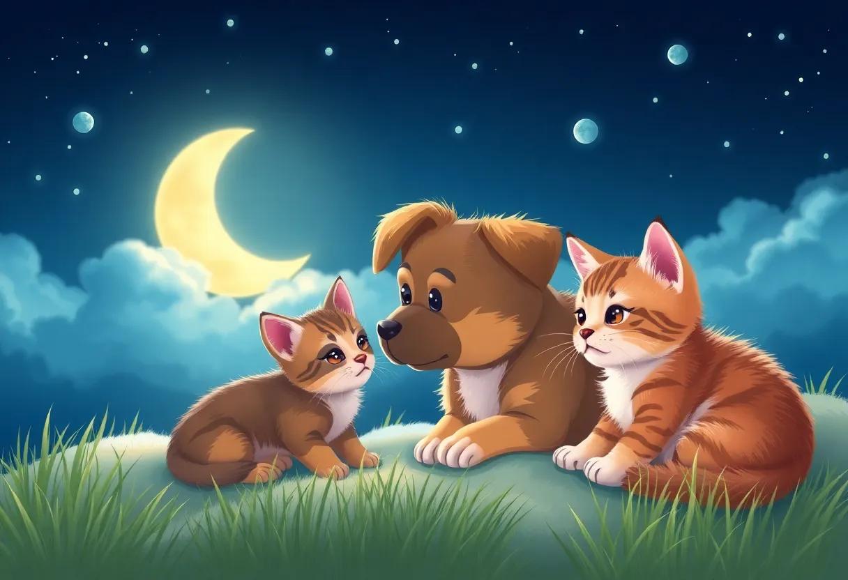 A Joyful Reunion Beneath the Moonlight Glow