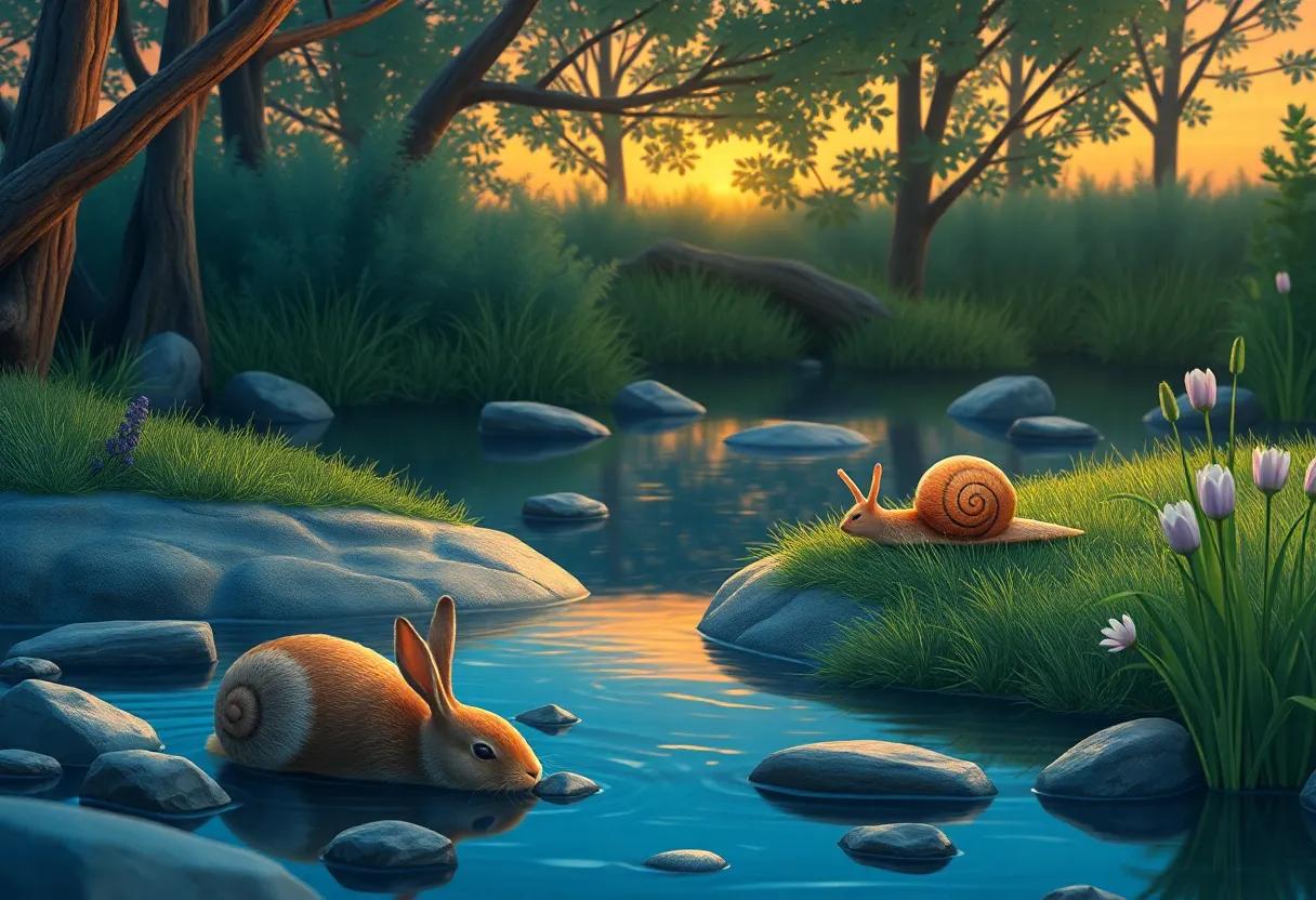 Sharing ​stories by⁣ the gentle⁤ Stream ⁢as‌ the sun Sets