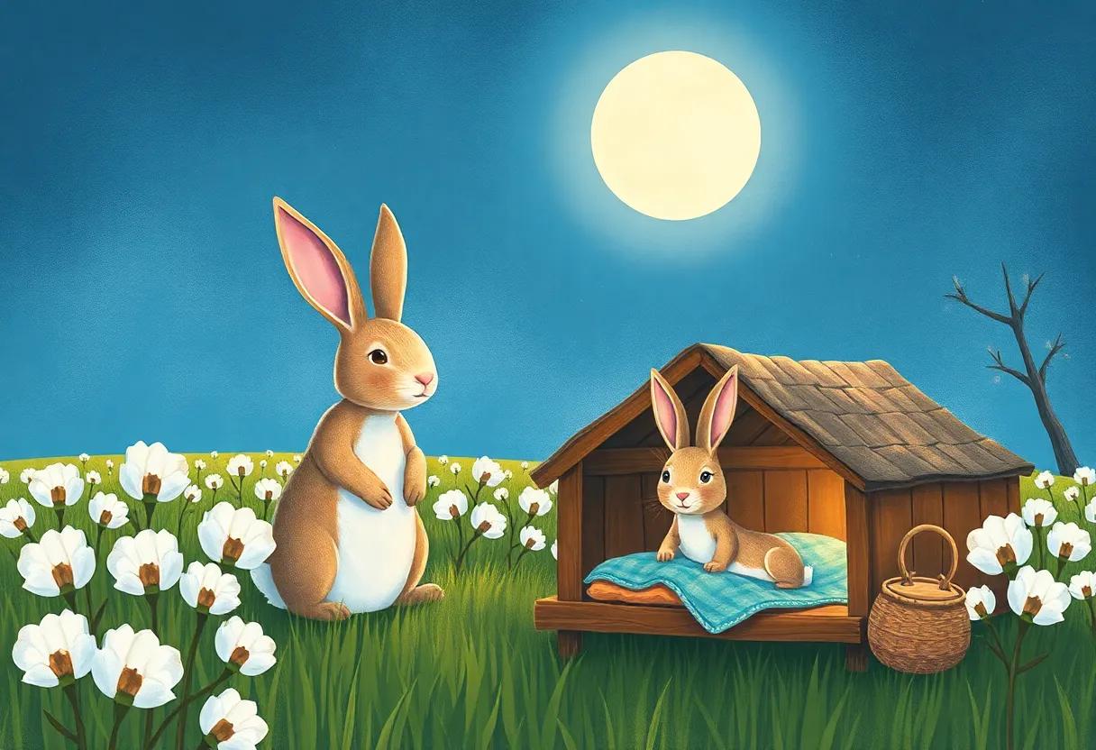 The Rabbit's ‍Cozy Home Beneath ​the ‌Moonlight