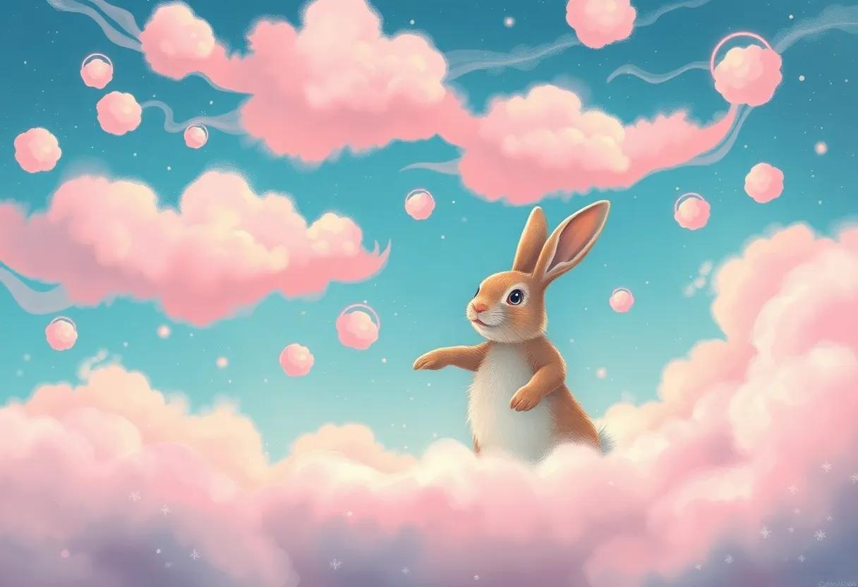 The Rabbit's Cozy Burrow Under the Starlit Sky
