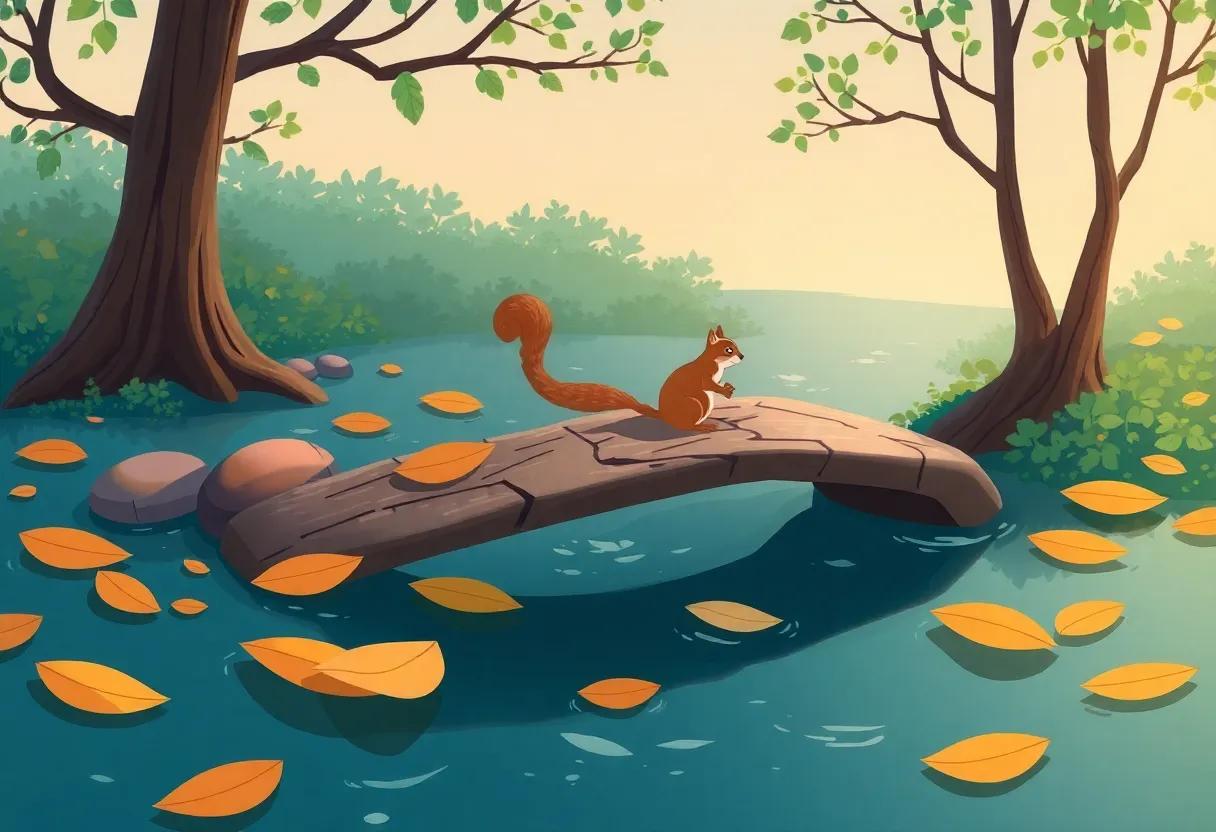 Crossing the Whispering ⁢Creek on Floating Leaves