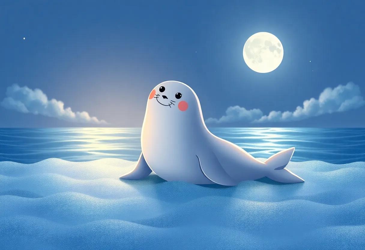 The Silvery Moon Casting a Shimmering Spotlight